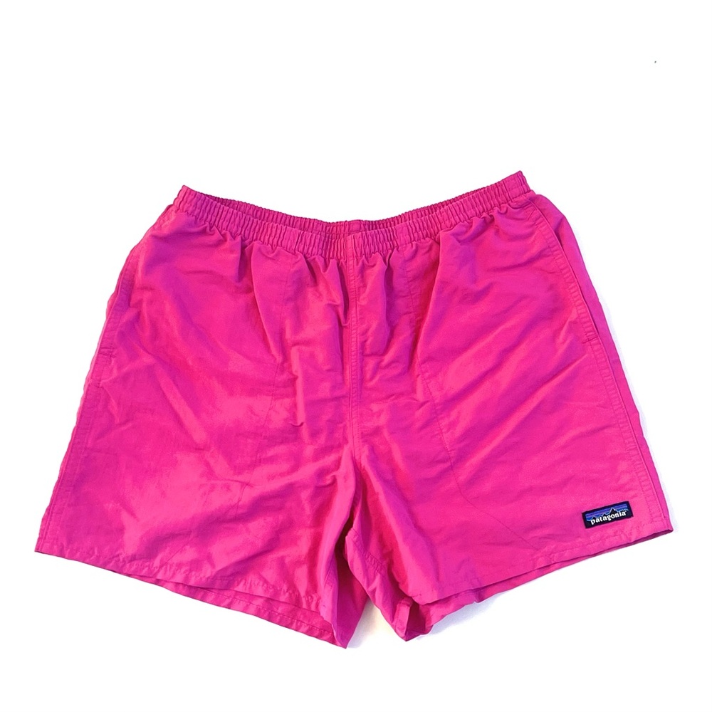 PATAGONIA Vintage Baggies Shorts Swim Trunks 4.5" Lined SIZE LARGE Hot Pink